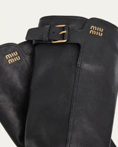 Miu Miu 55mm Leather Knee-High Lug-Sole Boots | Thumbnail 5