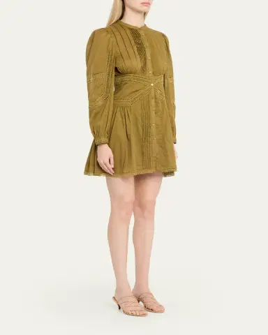 Ulla Johnson Elysia Embroidered Cotton Mini Dress | Thumbnail 4 Ulla Johnson Elysia Embroidered Cotton Mini Dress | Thumbnail 4