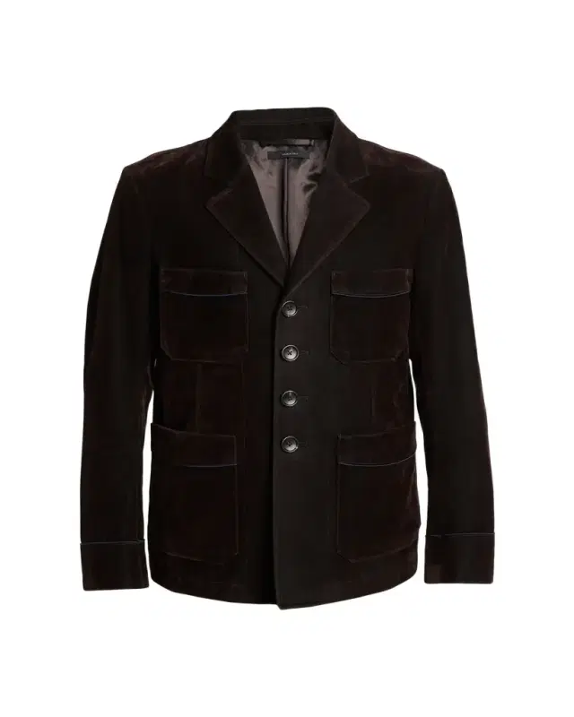 TOM FORD Men's Flocked Cotton Blend Patch Pocket Blazer