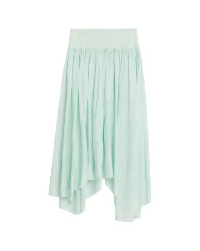 MARIA MCMANUS Wave Sheer Knit Asymmetric Midi Skirt