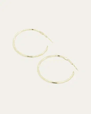Ippolita Large Faceted Hoop Earrings in 18K Gold | Thumbnail 3