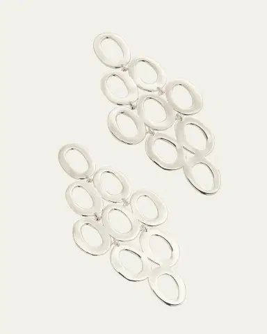 Ippolita Open Oval Cascade Earrings in Sterling | Thumbnail 3 Ippolita Open Oval Cascade Earrings in Sterling | Thumbnail 3