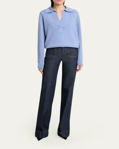 Victoria Beckham Alina Wide-Leg Jeans | Thumbnail 2 Victoria Beckham Alina Wide-Leg Jeans | Thumbnail 2