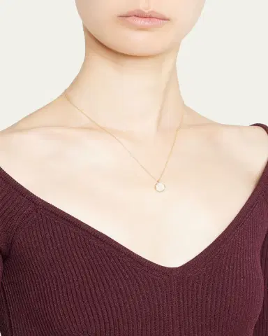 Ippolita Small Flower Pendant Necklace in 18K Gold with Diamonds | Thumbnail 2