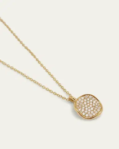 Ippolita Small Flower Pendant Necklace in 18K Gold with Diamonds | Thumbnail 3