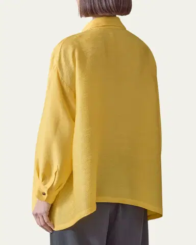 Eskandar A-Line Silk Plisse Shirt | Thumbnail 2 Eskandar A-Line Silk Plisse Shirt | Thumbnail 2