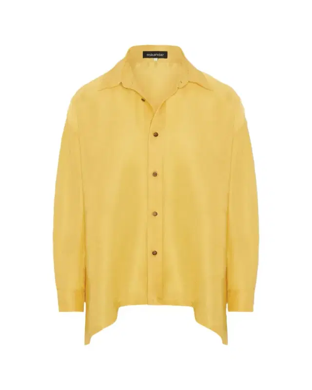Eskandar A-Line Silk Plisse Shirt