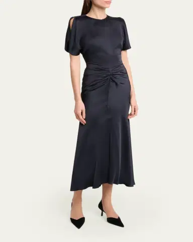 Victoria Beckham Bela Midi Dress | Thumbnail 4 Victoria Beckham Bela Midi Dress | Thumbnail 4