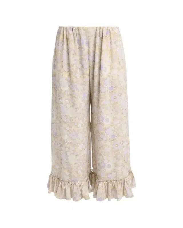 Chloe Painted Flowers Silk Trousers