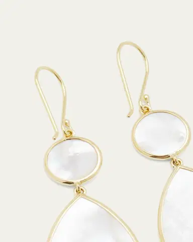 Ippolita Snowman 2-Stone Drop Earrings in 18K Gold | Thumbnail 4