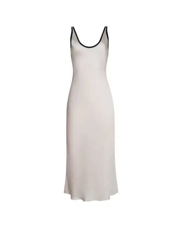 L'Agence Akiya Contrast-Trim Maxi Dress