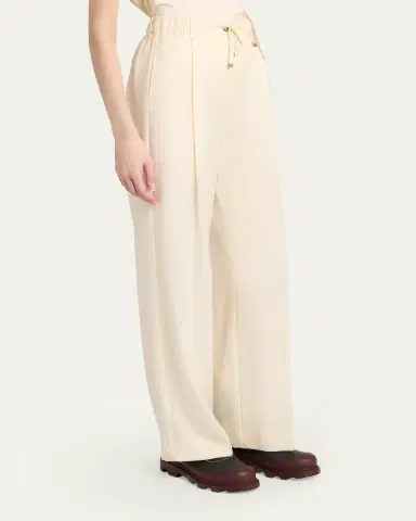 Moncler Wool Gabardine Tailored Pants | Thumbnail 4 Moncler Wool Gabardine Tailored Pants | Thumbnail 4