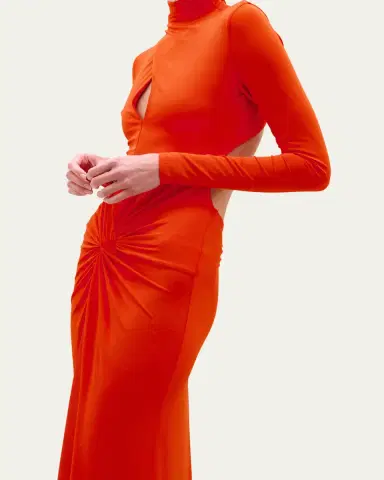 Silvia Tcherassi Birdy Twisted Cutout Long-Sleeve Maxi Dress | Thumbnail 4 Silvia Tcherassi Birdy Twisted Cutout Long-Sleeve Maxi Dress | Thumbnail 4