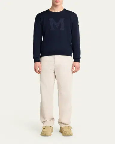 Moncler Men's Logo Drop Shoulder Sweatshirt | Thumbnail 2