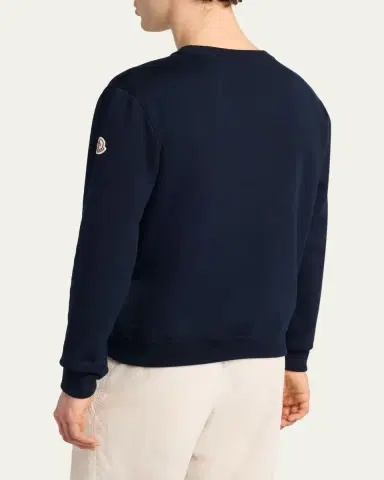 Moncler Men's Logo Drop Shoulder Sweatshirt | Thumbnail 3