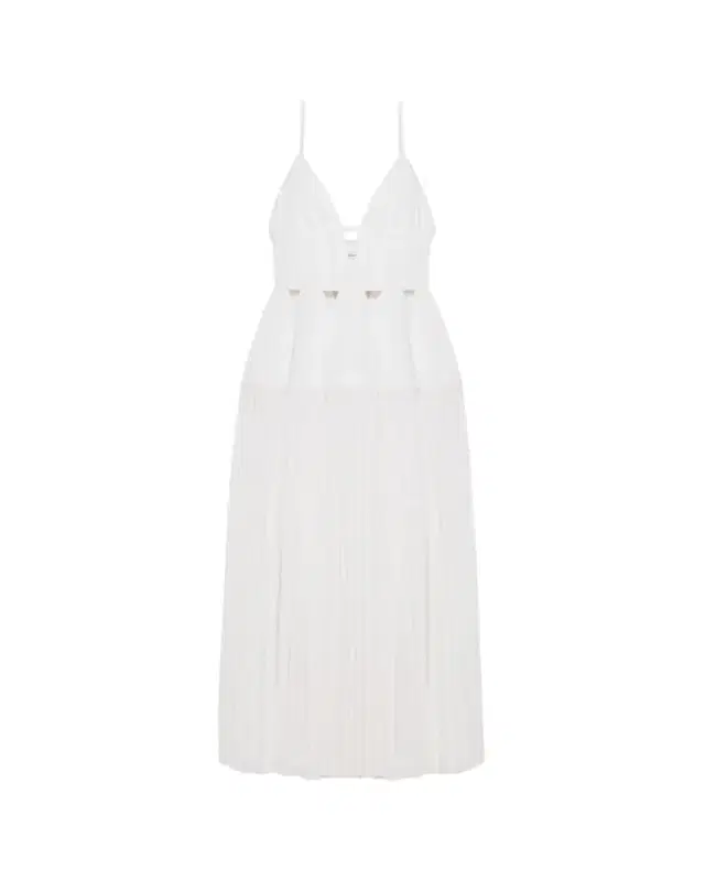 Selene Pleated Cotton Gown