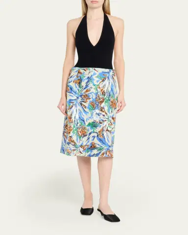 Rabanne Sequined Abstract Floral Midi Skirt | Thumbnail 2 Rabanne Sequined Abstract Floral Midi Skirt | Thumbnail 2