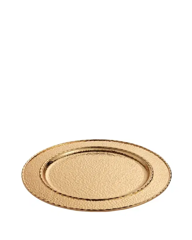 Michael Aram Hammertone Goldtone Charger