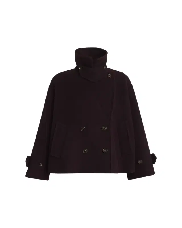 Chloe Wool Double-Breasted Oversized Pea Coat
