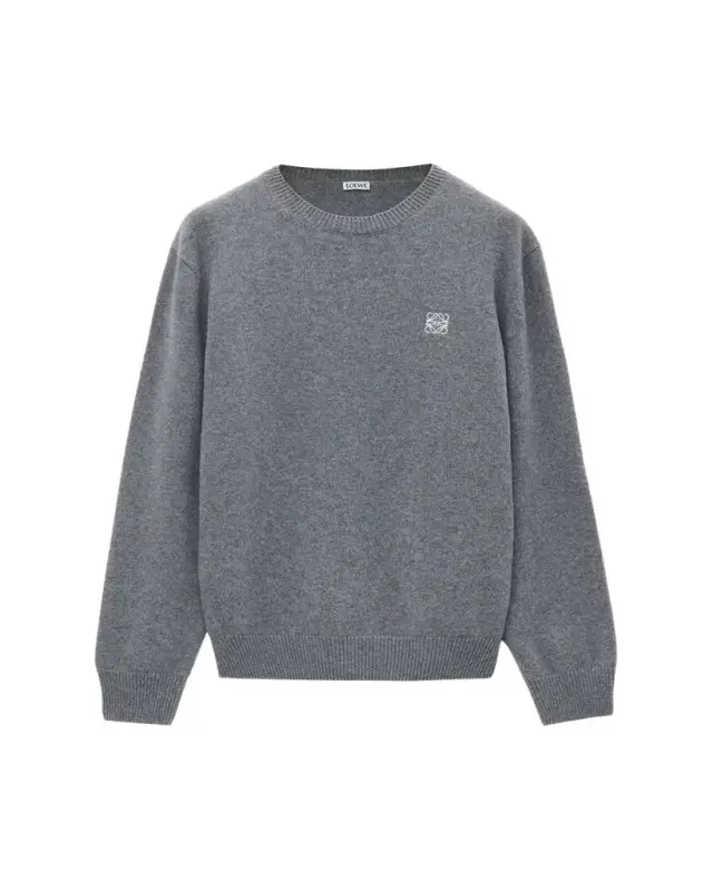 Loewe Men's Wool Mini-Anagram Crewneck Sweater