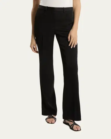 Theory Slim-Straight Satin Pants | Thumbnail 4 Theory Slim-Straight Satin Pants | Thumbnail 4