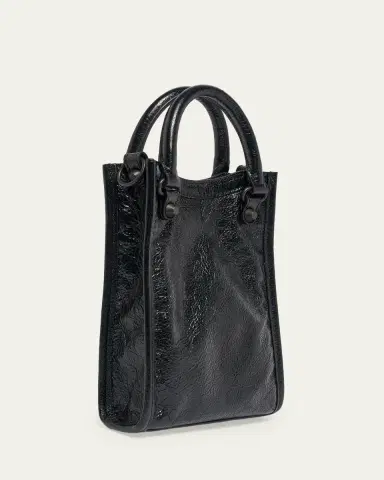 Balenciaga Le City Leather Tote Phone Holder | Thumbnail 3 Balenciaga Le City Leather Tote Phone Holder | Thumbnail 3