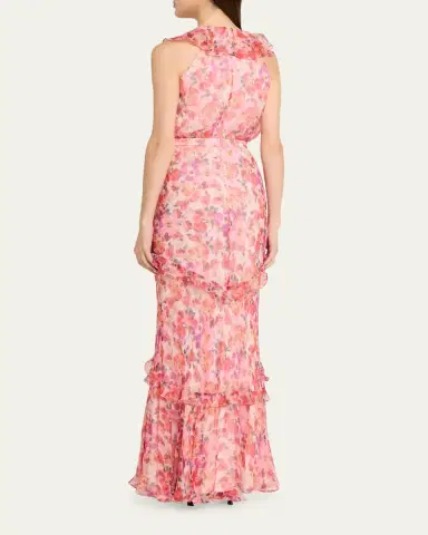 Saloni Rita Tiered Ruffle Cocktail Dress | Thumbnail 3 Saloni Rita Tiered Ruffle Cocktail Dress | Thumbnail 3