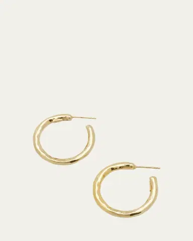 Ippolita Small Hammered Hoop Earrings in 18K | Thumbnail 3