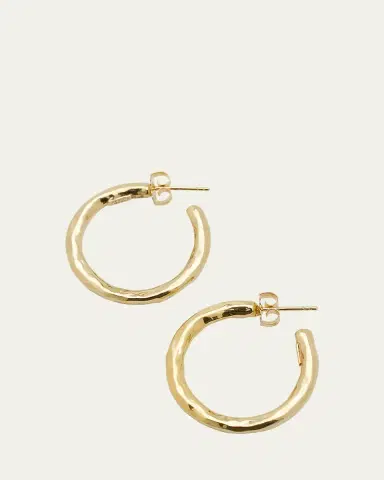 Ippolita Small Hammered Hoop Earrings in 18K | Thumbnail 4
