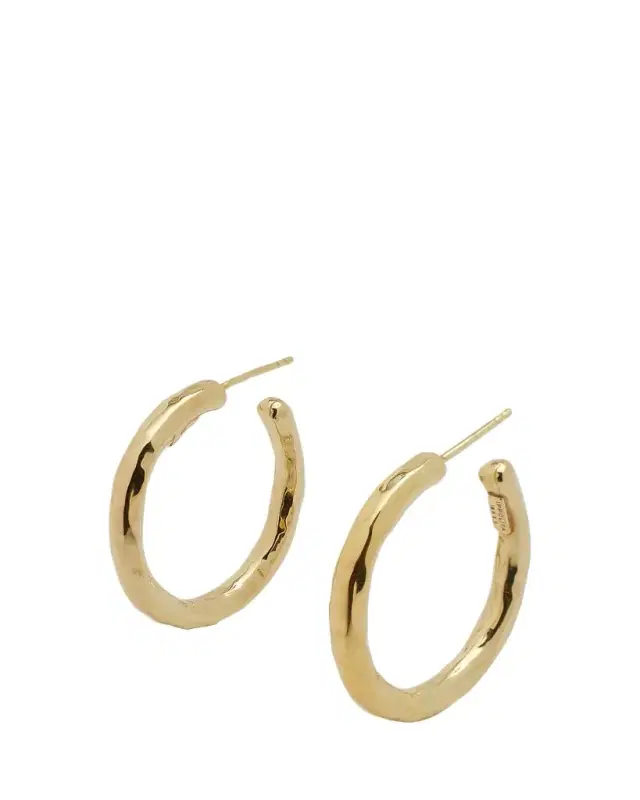 Ippolita Small Hammered Hoop Earrings in 18K