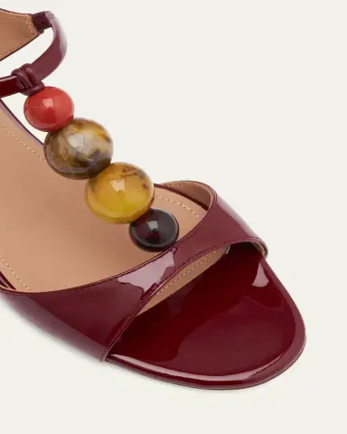 Malone Souliers Lena Beaded Patent Leather Sandals | Thumbnail 4 Malone Souliers Lena Beaded Patent Leather Sandals | Thumbnail 4