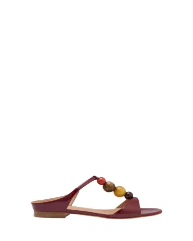 Malone Souliers Lena Beaded Patent Leather Sandals | Thumbnail 1 Malone Souliers Lena Beaded Patent Leather Sandals | Thumbnail 1