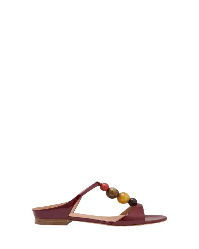 Malone Souliers Lena Beaded Patent Leather Sandals