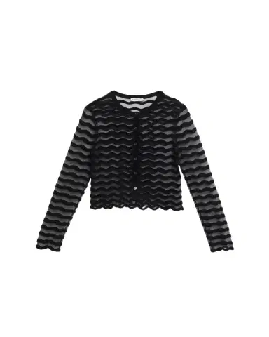 Simkhai Maxime Sheer Wavy Knit Cardigan | Thumbnail 1