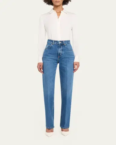 Victoria Beckham Julia High-Rise Straight-Leg Jeans | Thumbnail 2 Victoria Beckham Julia High-Rise Straight-Leg Jeans | Thumbnail 2