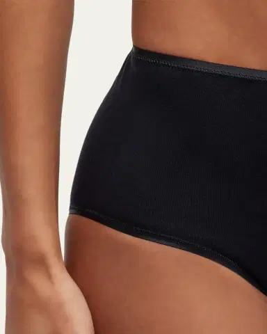 Hanro Cotton Seamless Satin-Trim Briefs | Thumbnail 5