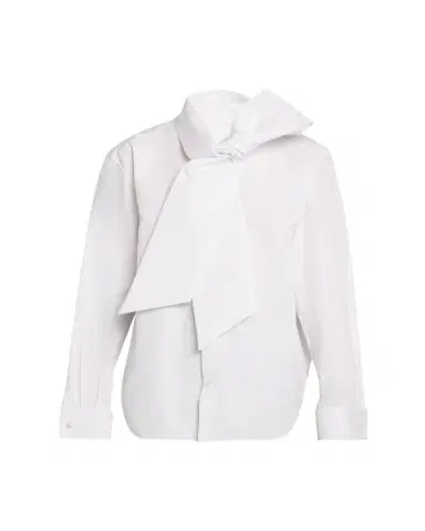 Saint Laurent Bow-Detail Cotton Poplin Blouse | Thumbnail 1