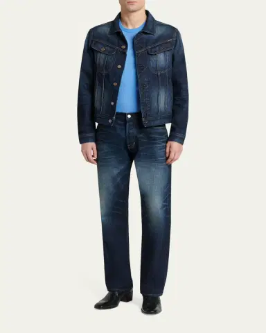Tom Ford Men's Fine Merino Wool Crewneck Sweater | Thumbnail 2 Tom Ford Men's Fine Merino Wool Crewneck Sweater | Thumbnail 2