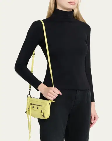 Balenciaga Le City Crinkled Leather Pouch Shoulder Bag | Thumbnail 2 Balenciaga Le City Crinkled Leather Pouch Shoulder Bag | Thumbnail 2