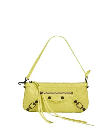 Balenciaga Le City Crinkled Leather Pouch Shoulder Bag | Thumbnail 1 Balenciaga Le City Crinkled Leather Pouch Shoulder Bag | Thumbnail 1