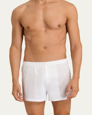 Hanro Men's Sporty Mercerized Cotton Boxers | Thumbnail 2