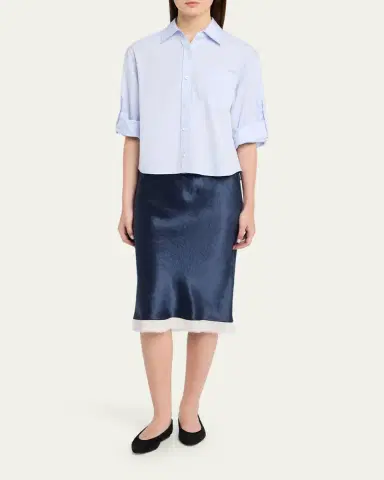 Maria McManus Ribbon-Trim Bias Satin Midi Skirt | Thumbnail 2 Maria McManus Ribbon-Trim Bias Satin Midi Skirt | Thumbnail 2