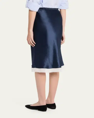 Maria McManus Ribbon-Trim Bias Satin Midi Skirt | Thumbnail 3 Maria McManus Ribbon-Trim Bias Satin Midi Skirt | Thumbnail 3