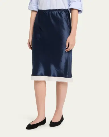 Maria McManus Ribbon-Trim Bias Satin Midi Skirt | Thumbnail 4 Maria McManus Ribbon-Trim Bias Satin Midi Skirt | Thumbnail 4