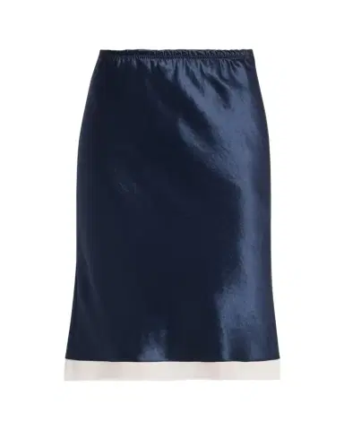 Maria McManus Ribbon-Trim Bias Satin Midi Skirt | Thumbnail 1 Maria McManus Ribbon-Trim Bias Satin Midi Skirt | Thumbnail 1