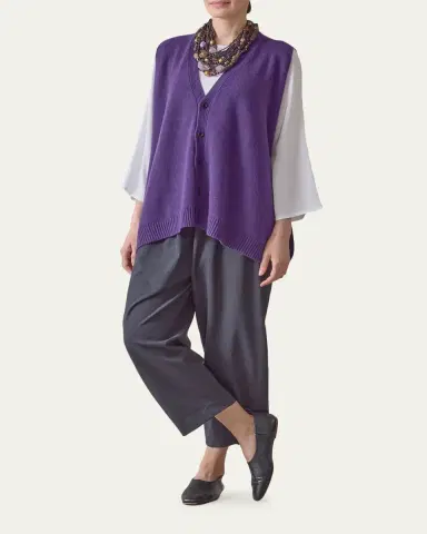 Eskandar V-Neck Cashmere Vest | Thumbnail 2 Eskandar V-Neck Cashmere Vest | Thumbnail 2