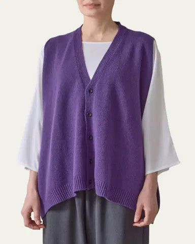 Eskandar V-Neck Cashmere Vest | Thumbnail 4 Eskandar V-Neck Cashmere Vest | Thumbnail 4