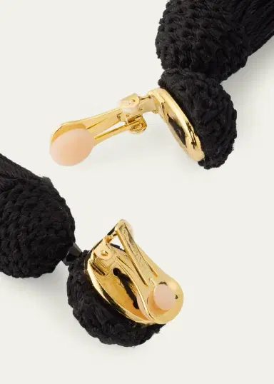 Oscar de la Renta Silk Rope Tassel Clip-On Earrings | Thumbnail 6