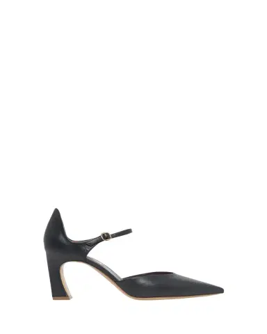 Gabriela Hearst 75mm Devil Leather Ankle-Strap Pumps | Thumbnail 1