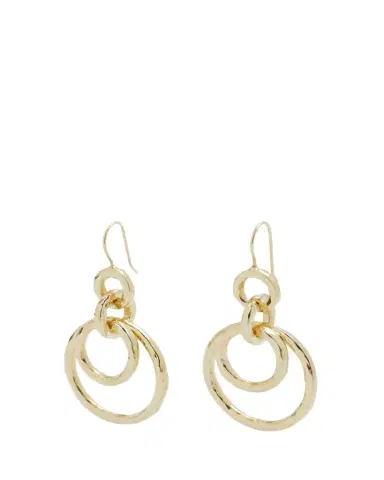 Ippolita Puffy Hammered Jet Set Earrings in 18K Gold | Thumbnail 1